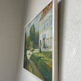 Homemade oil painting on wood