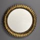 Midcentury bohemian Hollywood Regency Spanish gilt metal sun mirror, 1960s