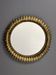 Midcentury bohemian Hollywood Regency Spanish gilt metal sun mirror, 1960s