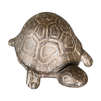 Vintage turtle cast cast metal box 12.5 cm