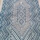 Traditional handmade white and blue margoum rug