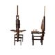 Italian Sculptural Wooden Chairs Sono by Anacleto Spazzapan, 1980s, Set of Two