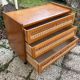 Commode en rotin et bois vintage