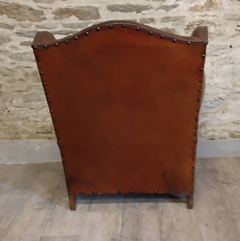 Fauteuil club ancien à oreilles