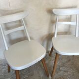 Pair of vintage compass foot chairs