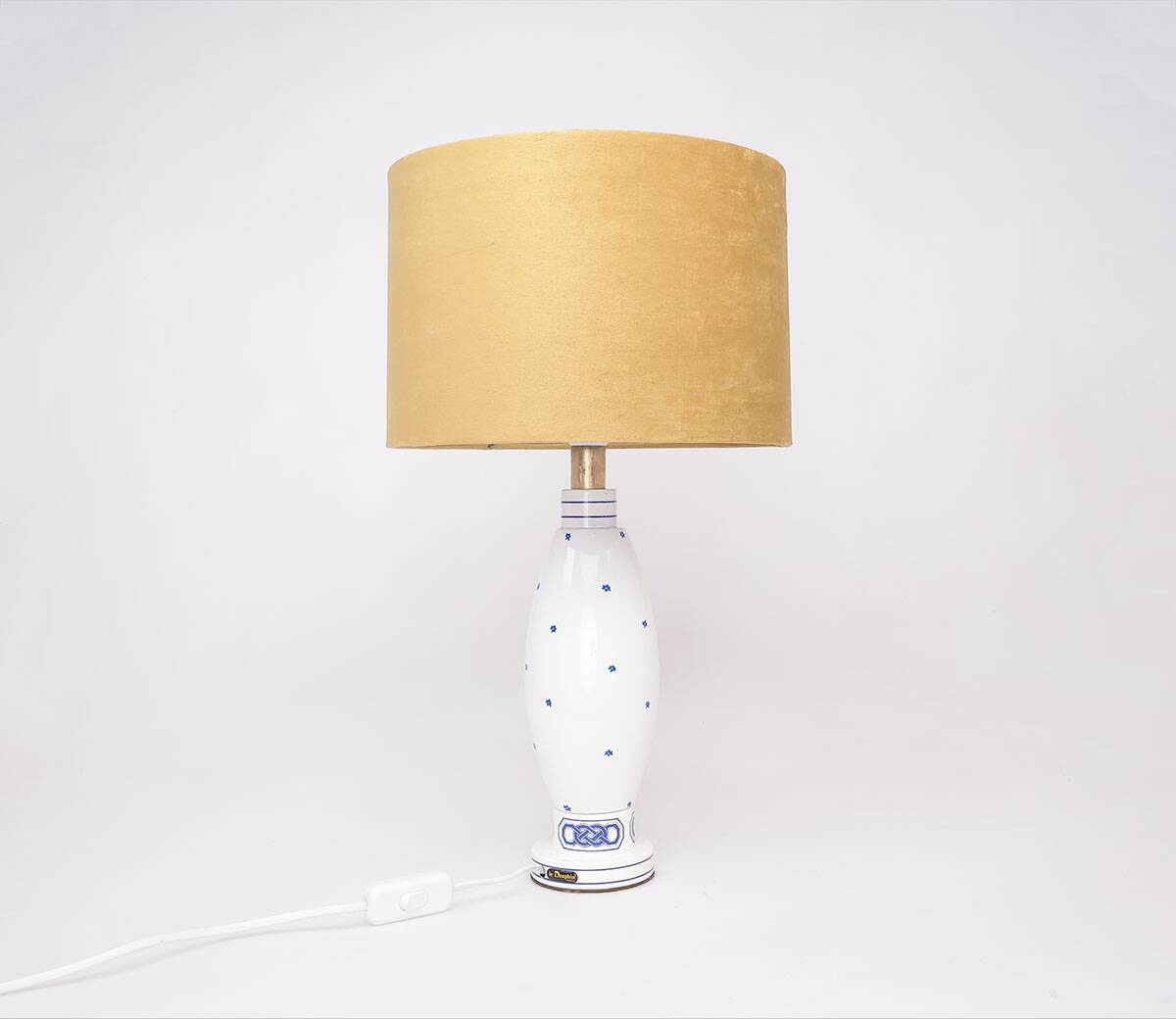 Set of 2 porcelain table lamps by Le Dauphin, 1970s