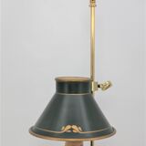 Bottled water bottle in the style of empire bronze conical lampshade