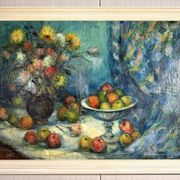 Large mid-century  still-life painting 1962