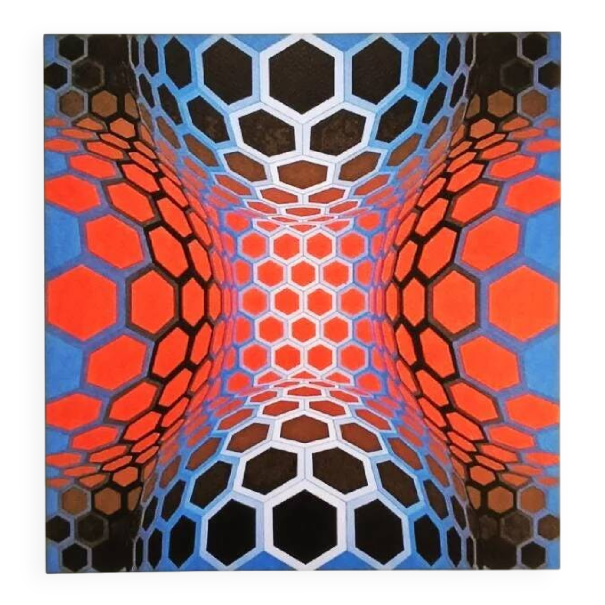 1970s Victor Vasarely limited numbered edition lithograph.