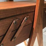 Wooden sewing cart