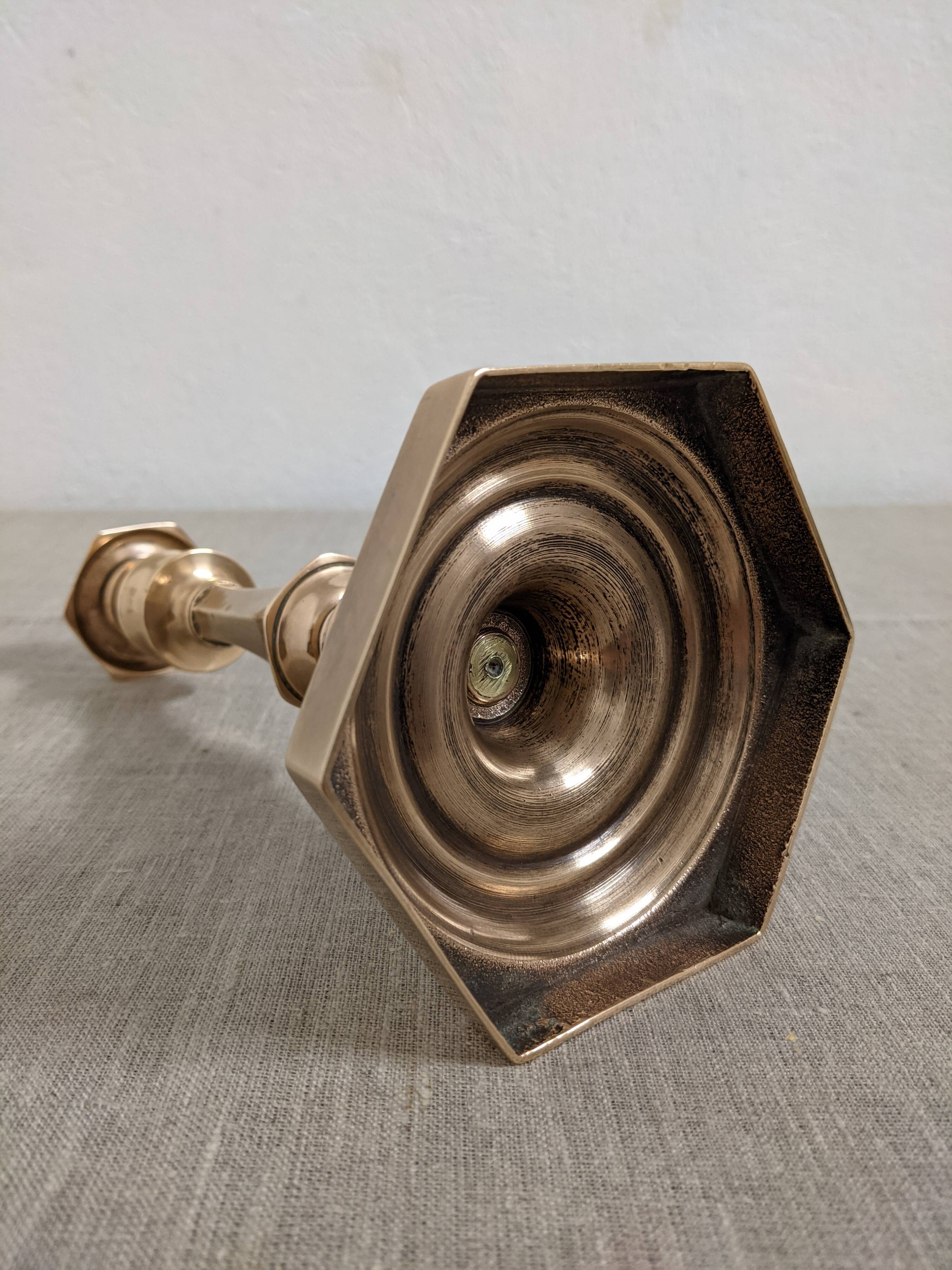 Pair of bronze candlesticks, France, late 19th century