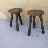 Pair of vintage low stools
