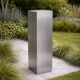 Stainless Steel Garden Pedestal / Sculptural Outdoor Plinth