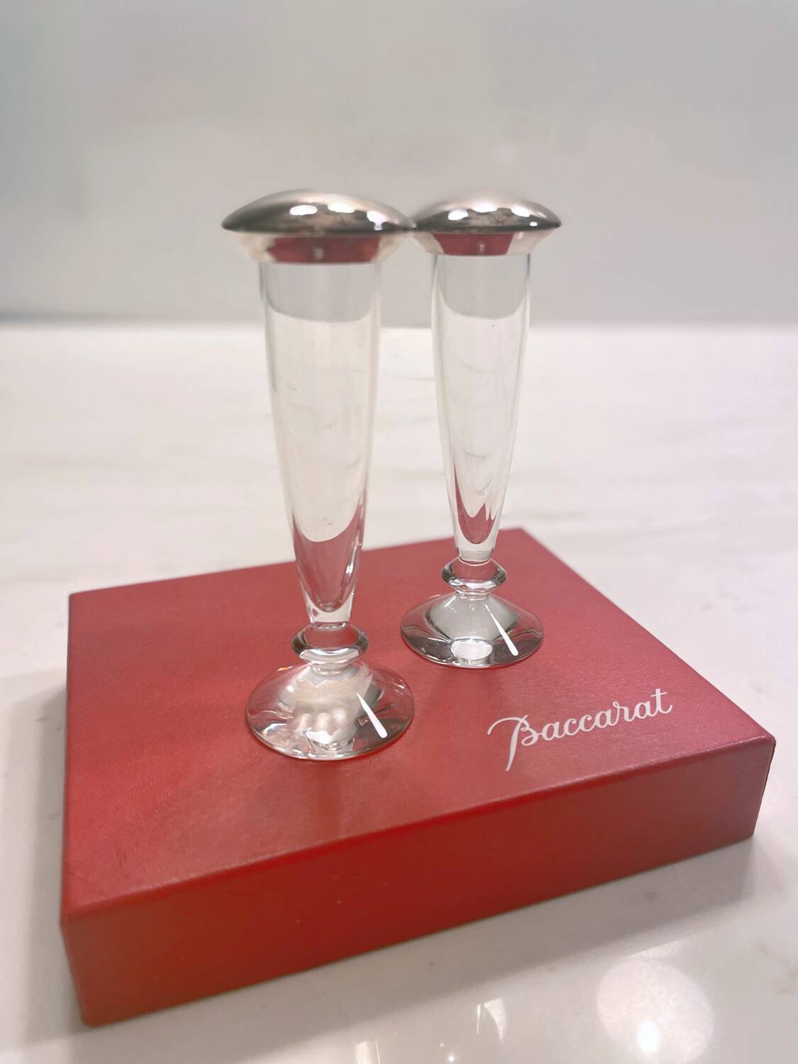 Baccarat crystal vega salt and pepper shaker
