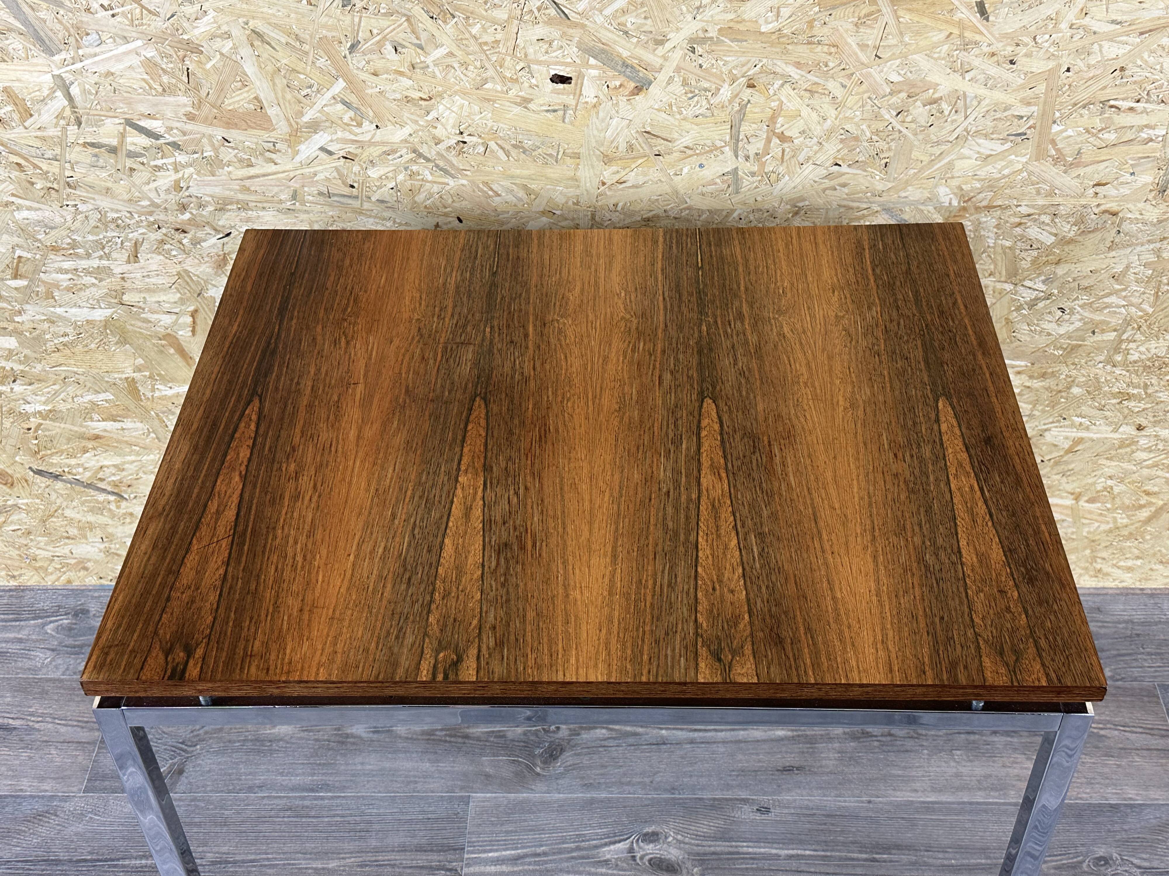 60s 70s teak office table desk chrome frame Danish design