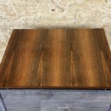 60s 70s teak office table desk chrome frame Danish design