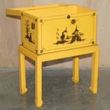 Antique Japanese commode hand-painted and lacquered.