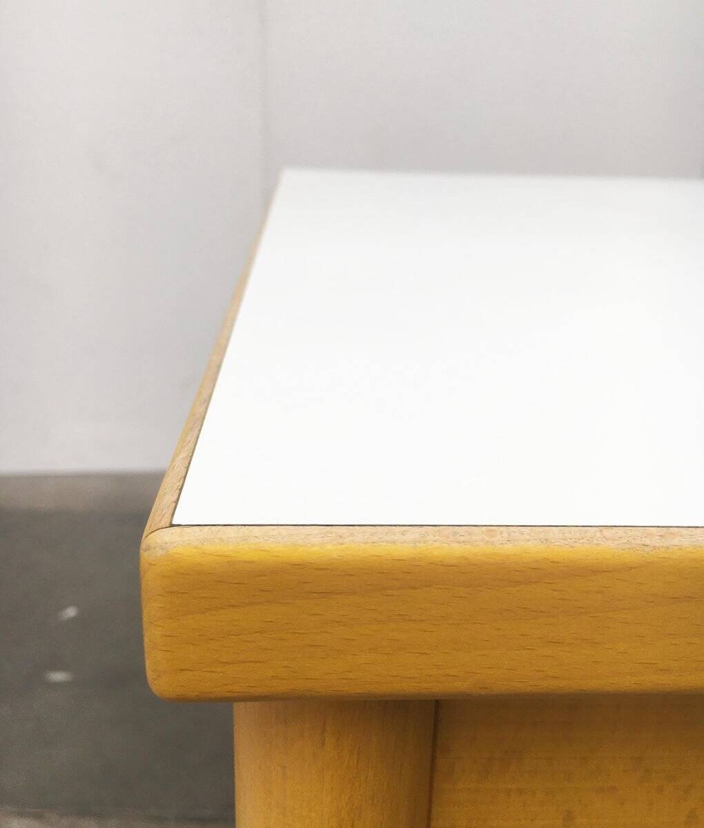 Stackable chairs and table German Lotus by Hartmut Lohmeyer for Kusch+Co, set of 3.