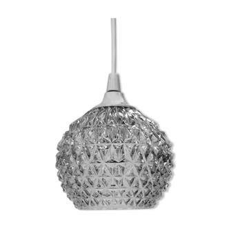 Suspension pomme de pin verre taillé haute qualité