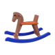 Wooden rocking horse