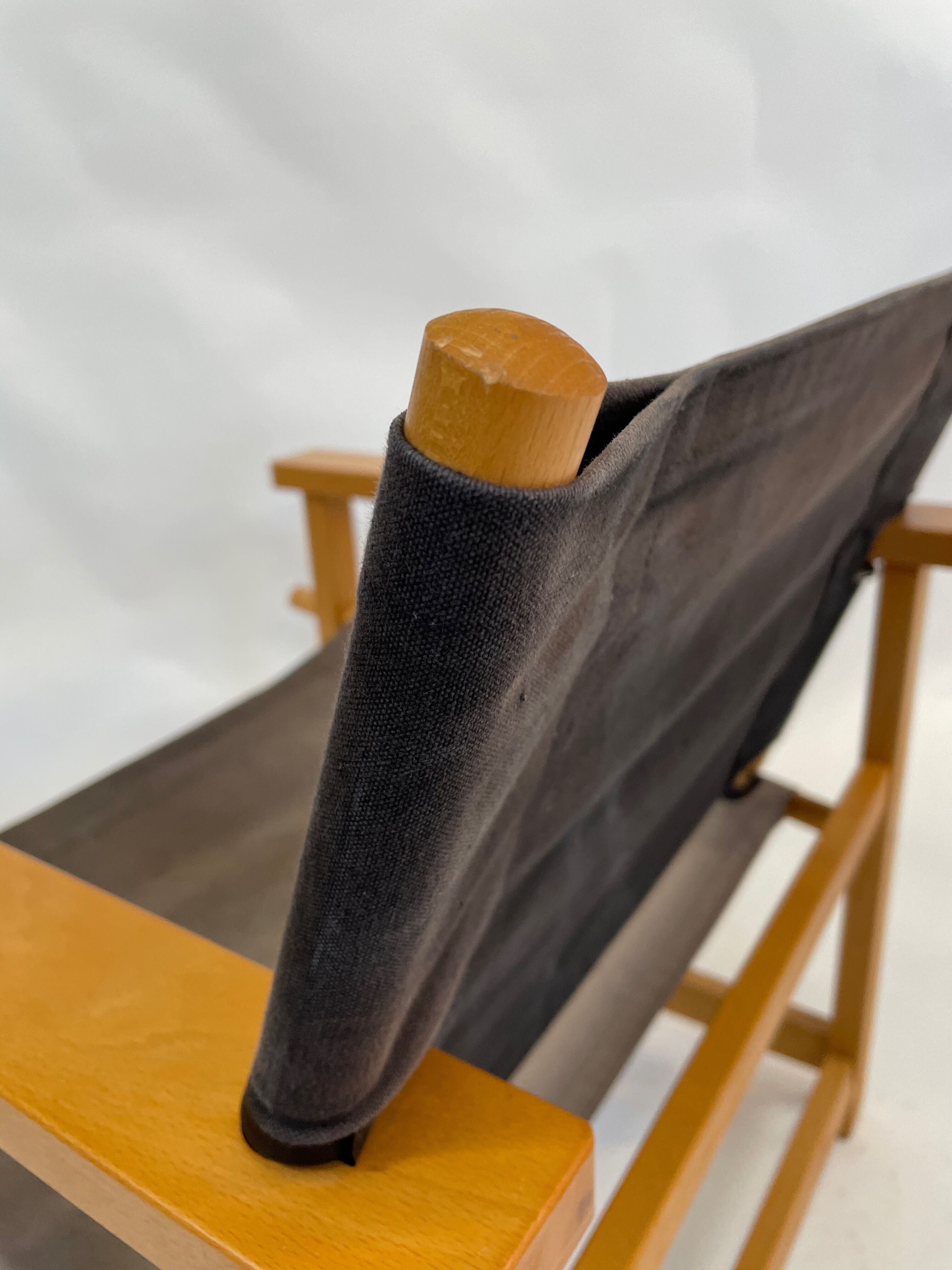 Vintage Safari Chair 1980s Hyllinge Møbler Denmark