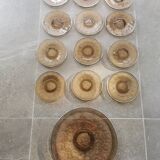 Set of 12 art deco plates and a dish