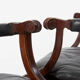 Paires de fauteuils scandinave en cuir noir