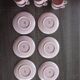 Powder pink cups and saucers