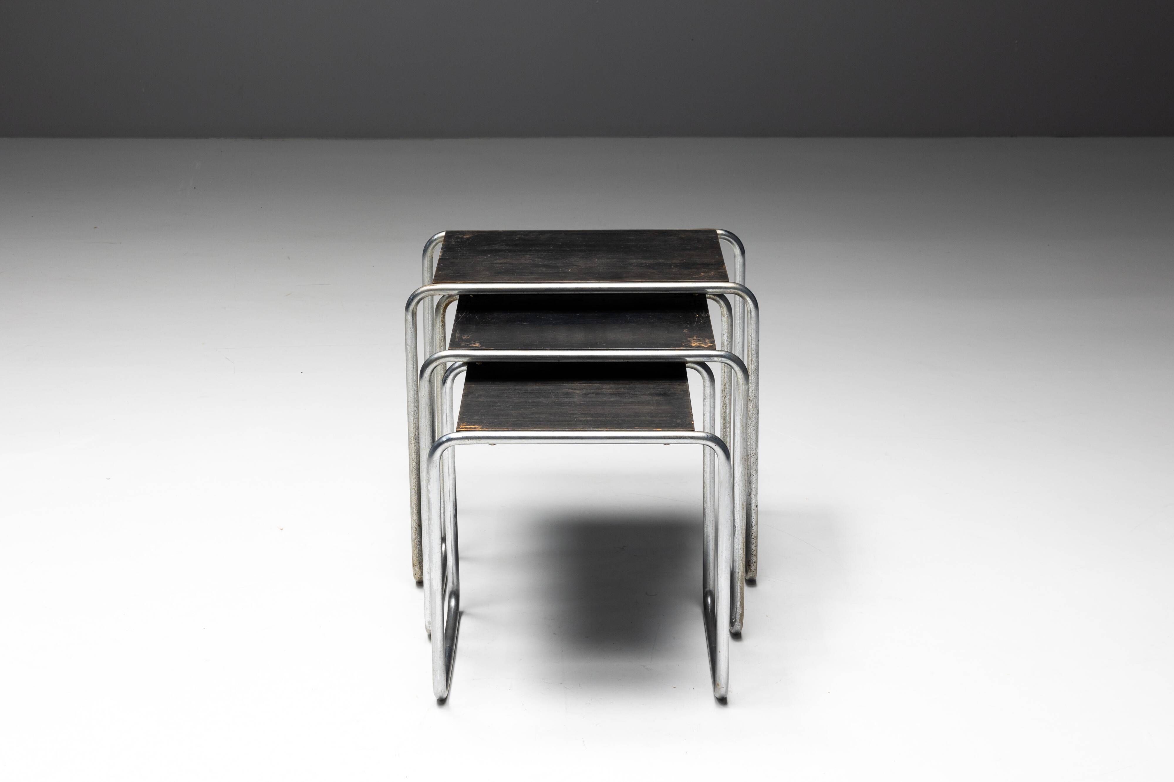 First Edition Side Tables by Marcel Breuer for Thonet, Germany, 1930s