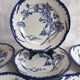 6 antique plates Creil & Montereau Sunflower model – 19th century