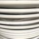 12 Saint Amand oyster plates, sky blue and white