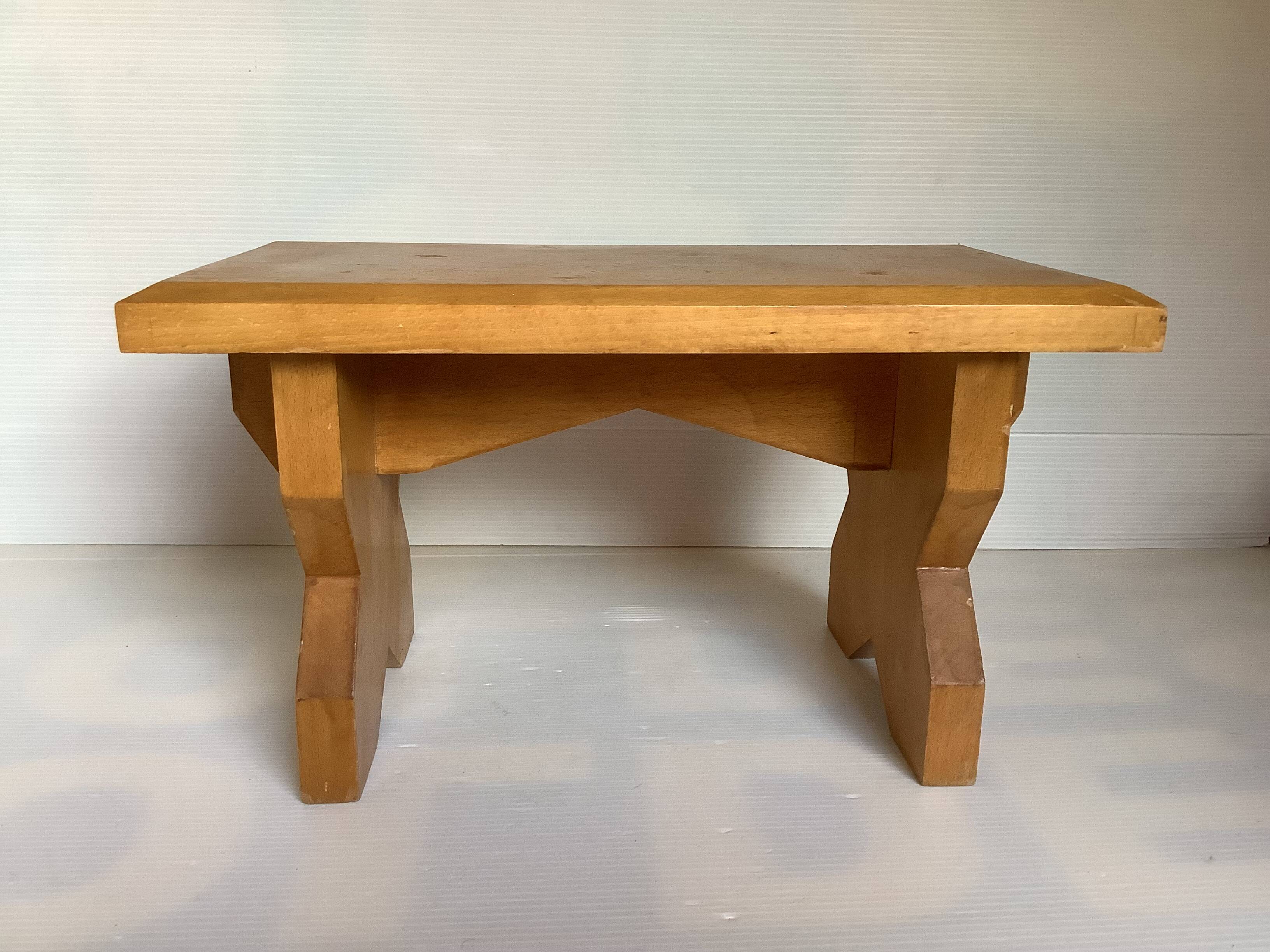 Small wooden step stool bench