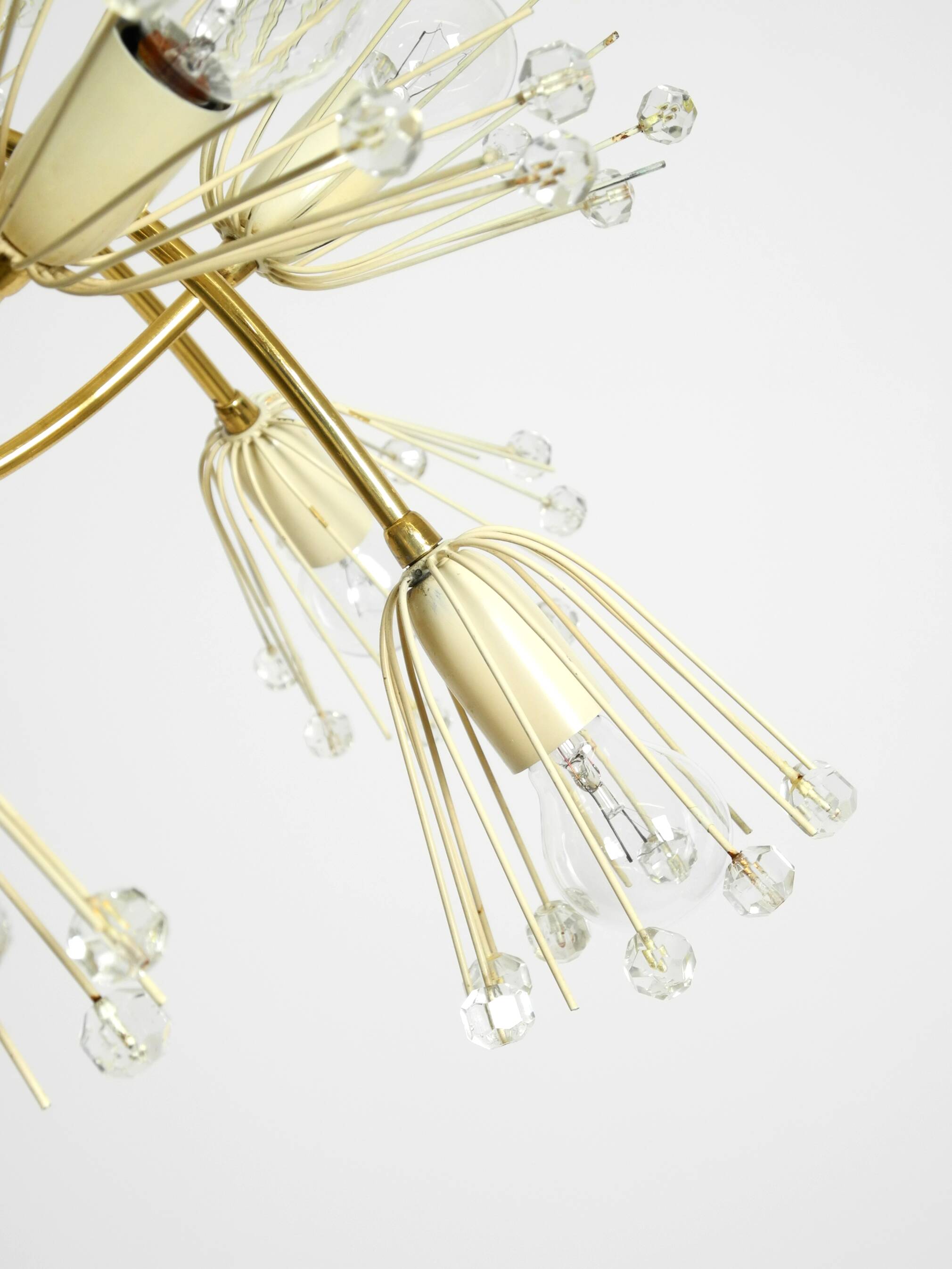 Beautiful brass chandelier by Emil Stejnar for Rupert Nikoll