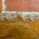 Pair of Antique Molded Glass Salt and Pepper Shakers, 1950s Vintage