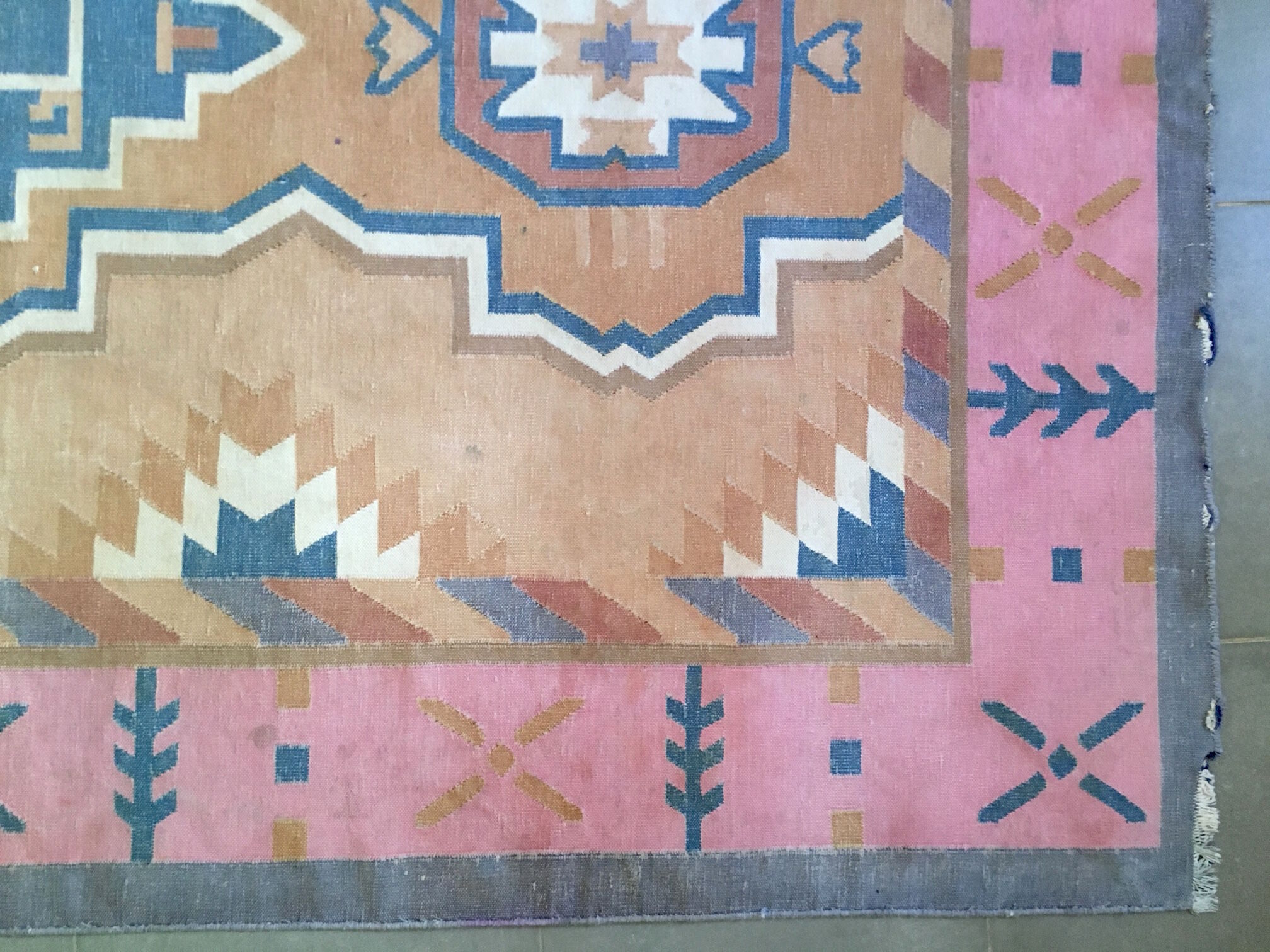 Kilim carpet pastel colors 125x187cm