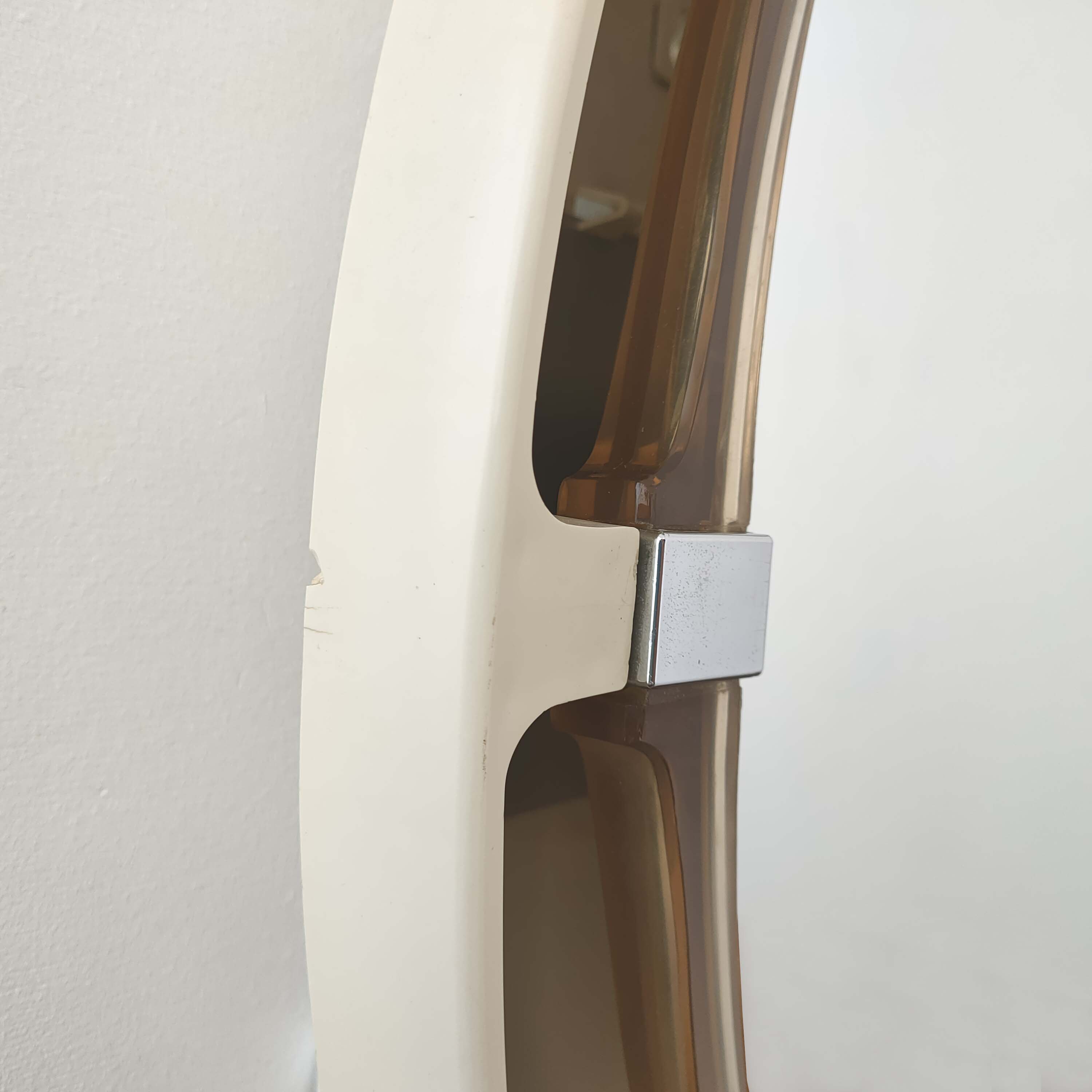 Allibert 1970 illuminated retro oval vintage mirror