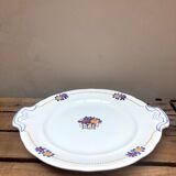 Earthenware dish decorated with Villeroy and Boch fruits