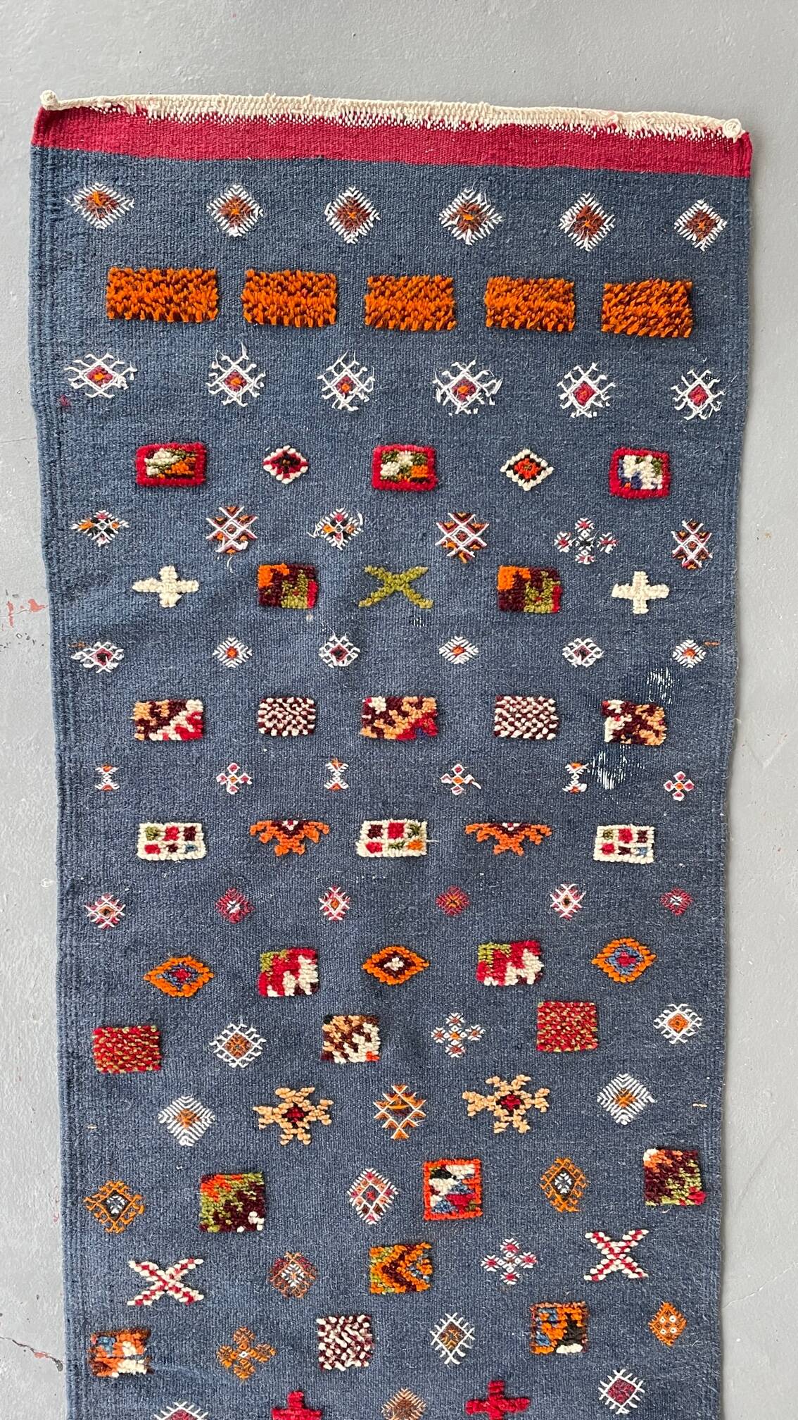 Berber Kilim Hallway Rug VINTAGE Velvet Patterns