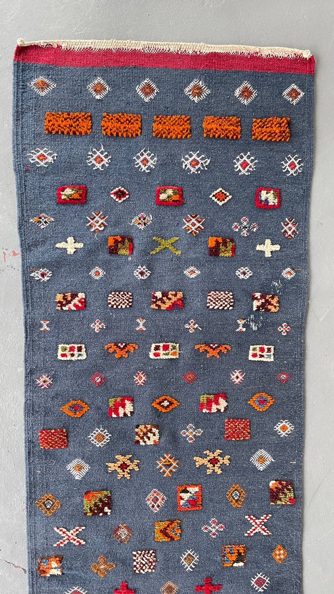 Berber Kilim Hallway Rug VINTAGE Velvet Patterns