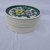 12 hollow earthenware plates Boch Belgium in the mood diam 21,5 cm