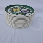 12 hollow earthenware plates Boch Belgium in the mood diam 21,5 cm