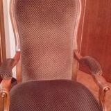 Fauteuil Voltaire merisier