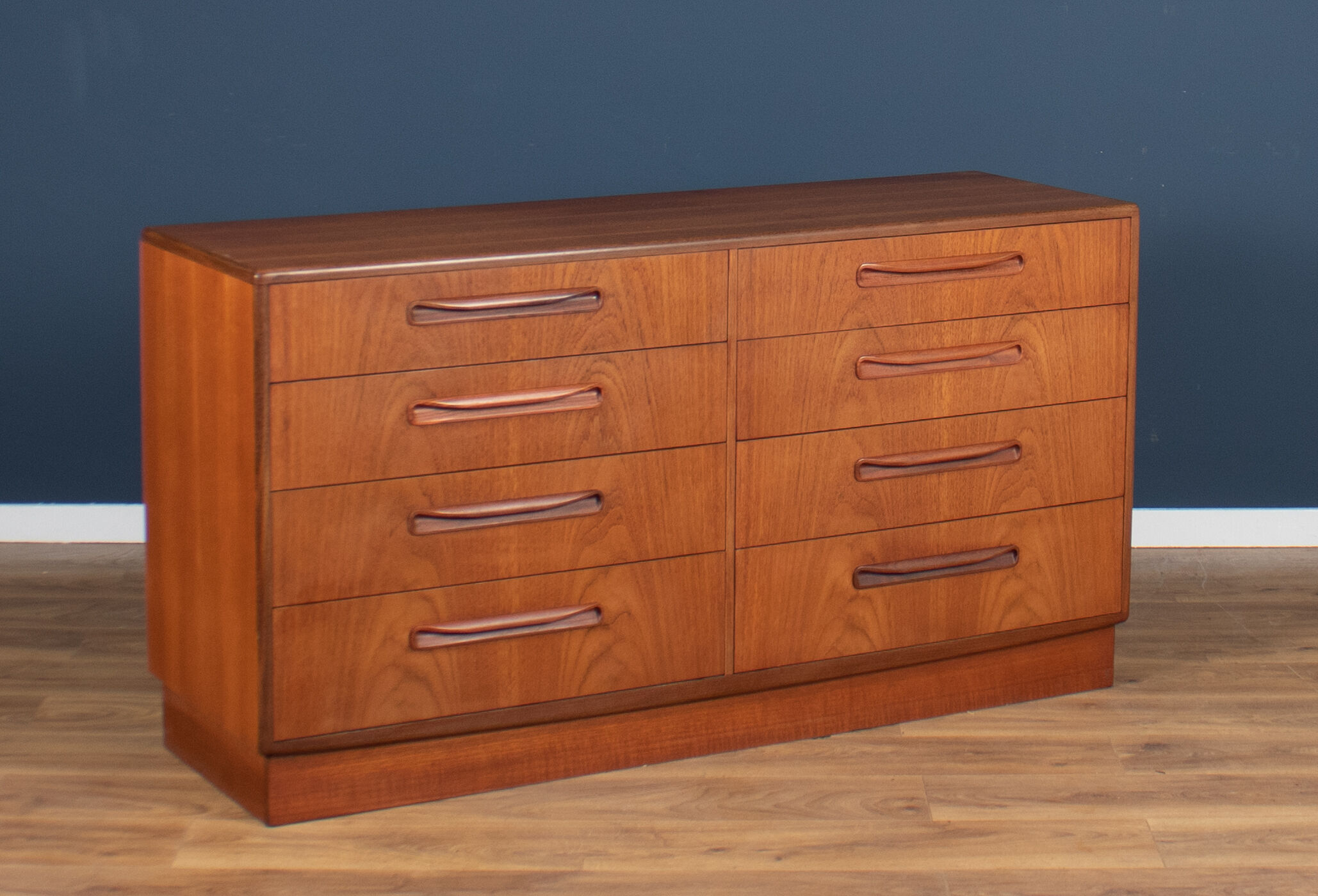 Teak 1960s G-Plan Fresco, 8 drawers chest of crawers