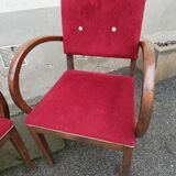Pair of red Bridge chairs