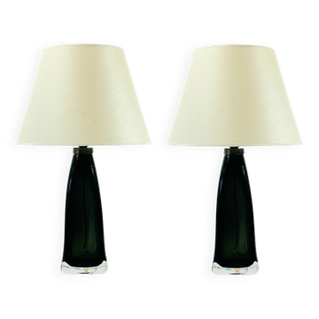 Pair of Scandinavian Mid-Century Glass Table Lamps - Fagerlund for Orrefors