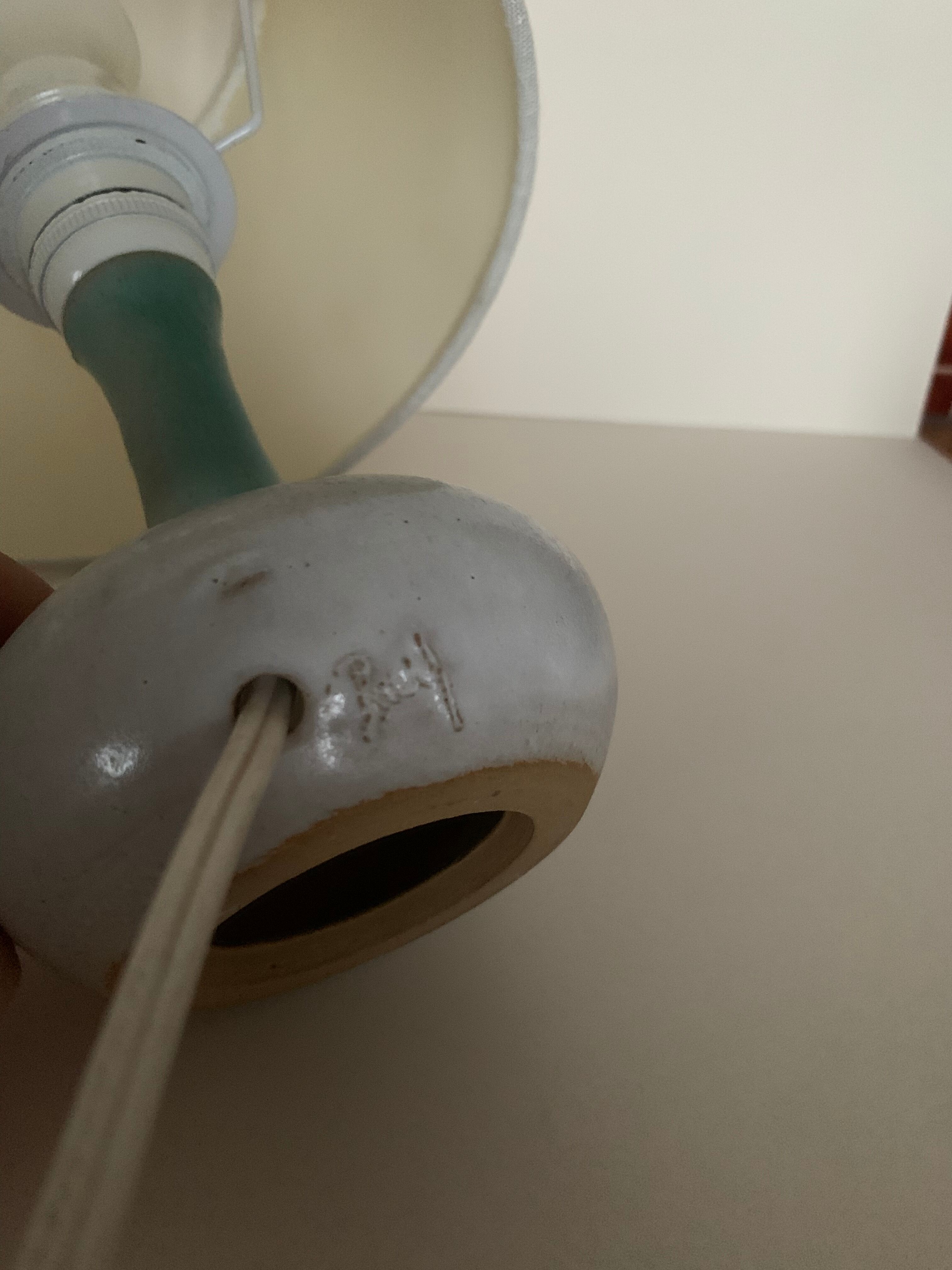 Vintage stoneware lamp