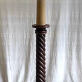 Turned wooden floor lamp – 40s/50s