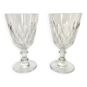 2 Baccarat crystal "Armagnac" model wine glasses