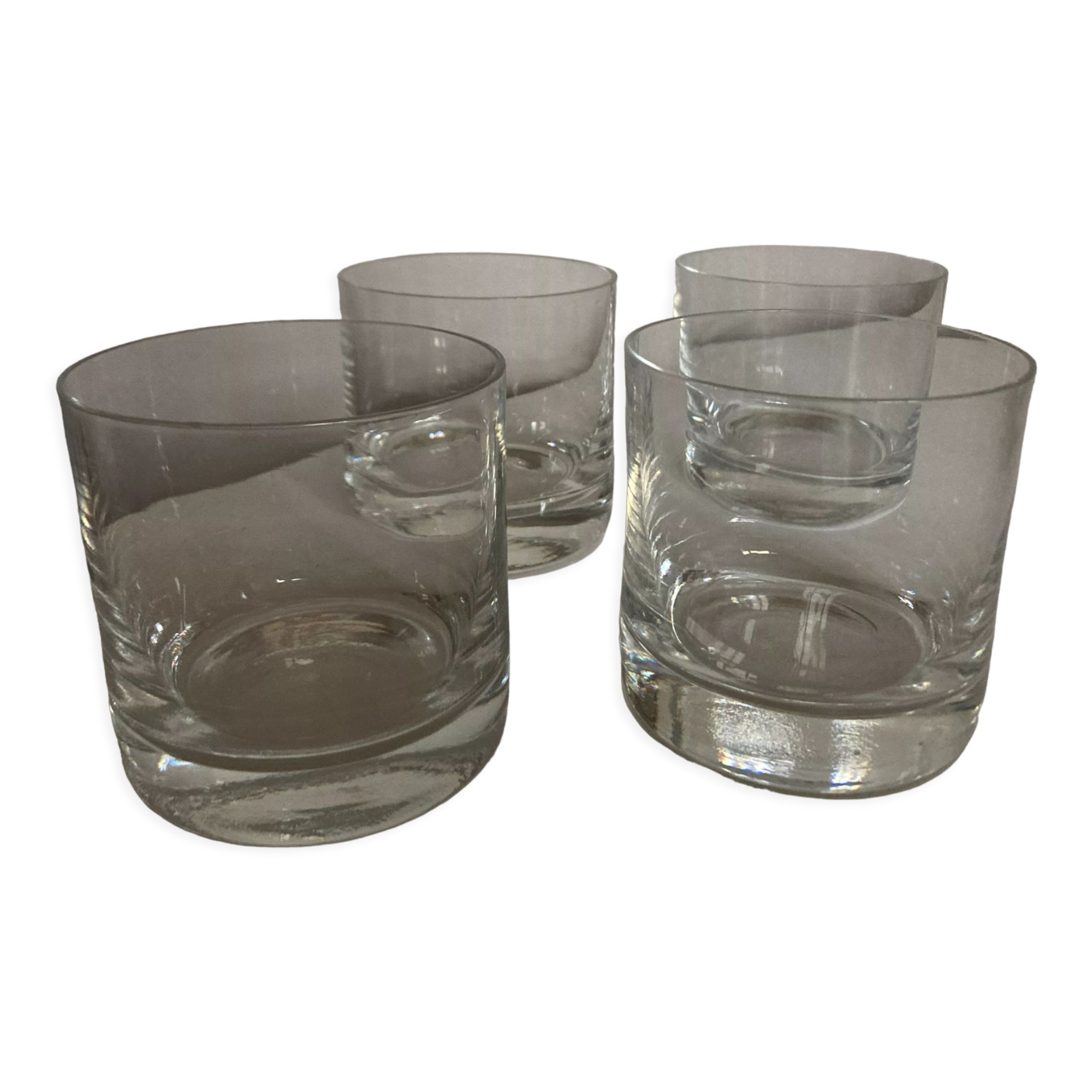 Product BHV Set of 4 smooth solid crystal whisky glasses