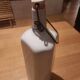 Hexagonal bottle in glazed stoneware